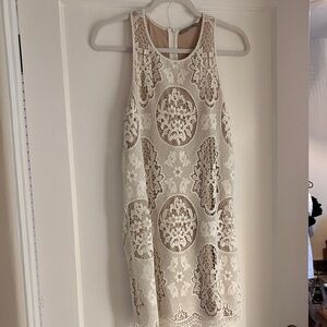 Tart Cream Lace Mini Shift Dress